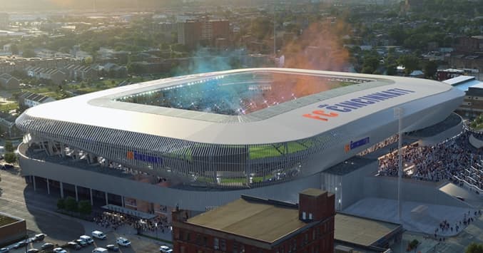 FC Cincinnati revela nuevas imágenes del que será su futuro estadio en Major League Soccer