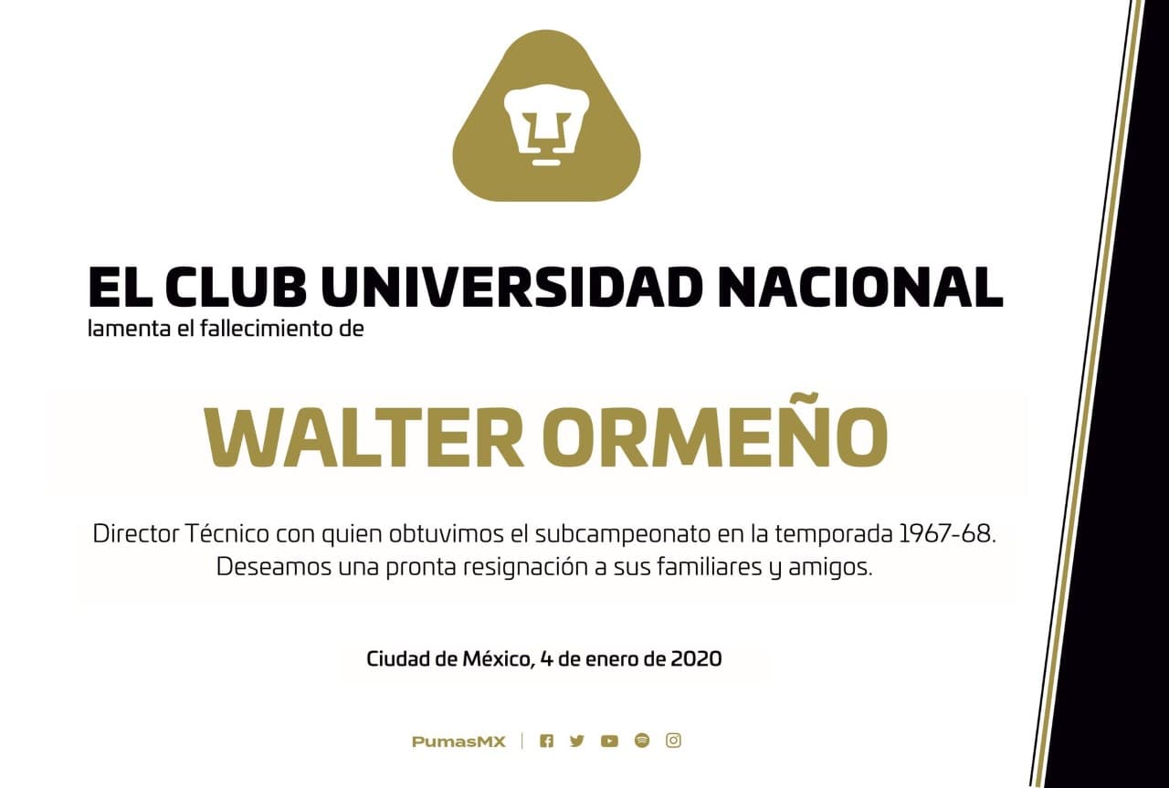El extécnico de los cuatro grandes del futbol mexicano falleció este sábado 4 de enero a sus 93 años.