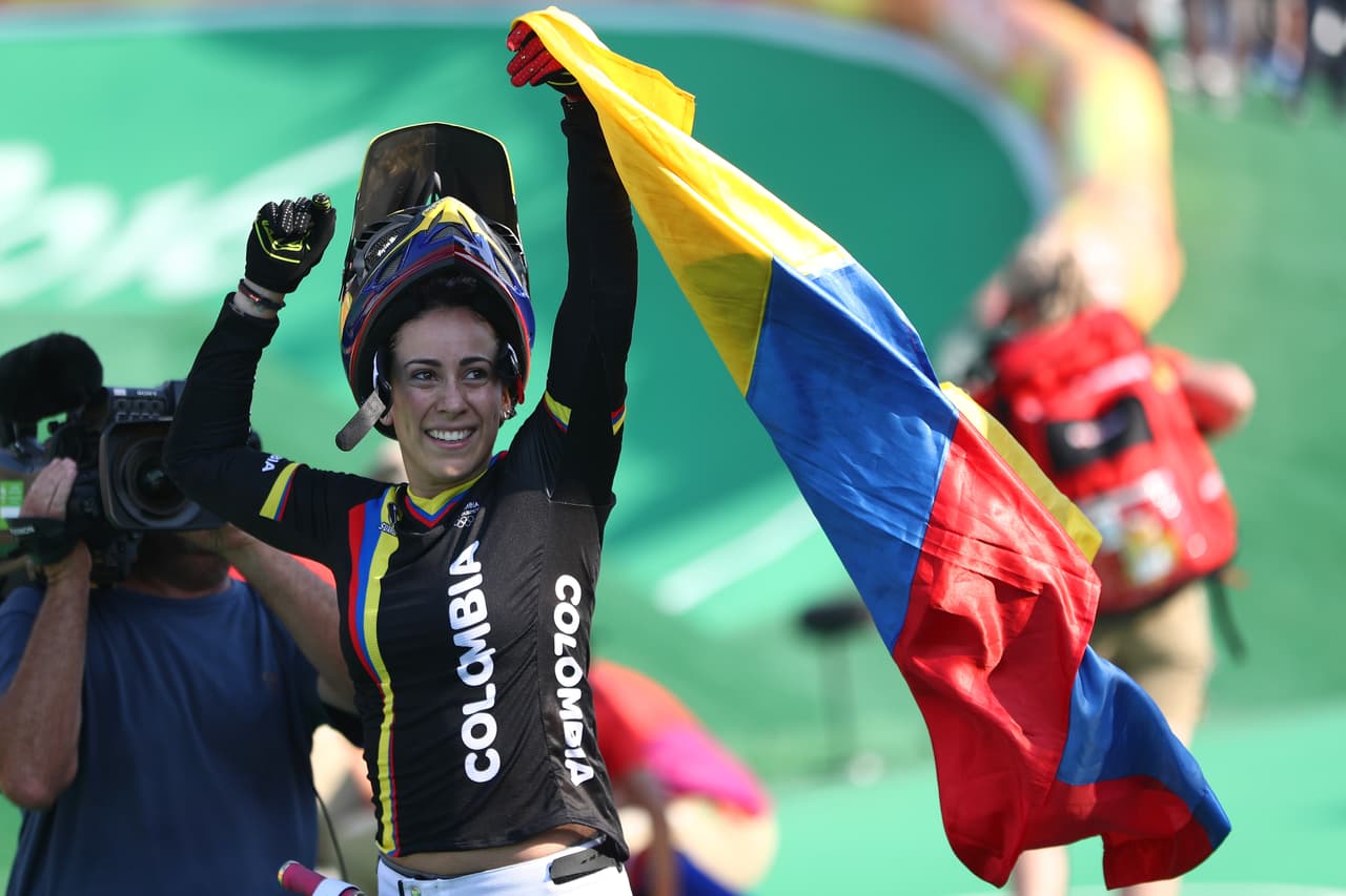 La bicicrosista colombiana Mariana Pajón es la dominadora en su categoría en BMX. Ha ganado dos medallas de oro en sus dos participaciones en Juegos Olímpicos (Londres-2012 y Río-2016).