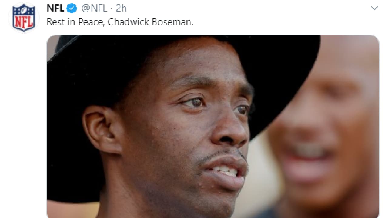 Los deportistas reaccionaron al fallecimiento del actor quien protagonizara ‘Black Panther’.