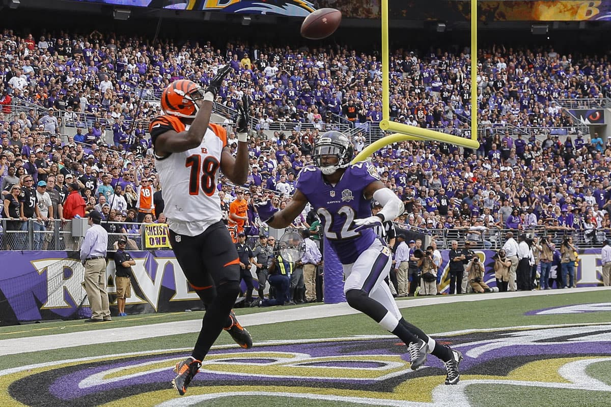 Green tuvo 10 recepciones para un record personal de 227 yardas y dos TDs en el juego que los Bengals ganaron 28-24 a los Ravens.