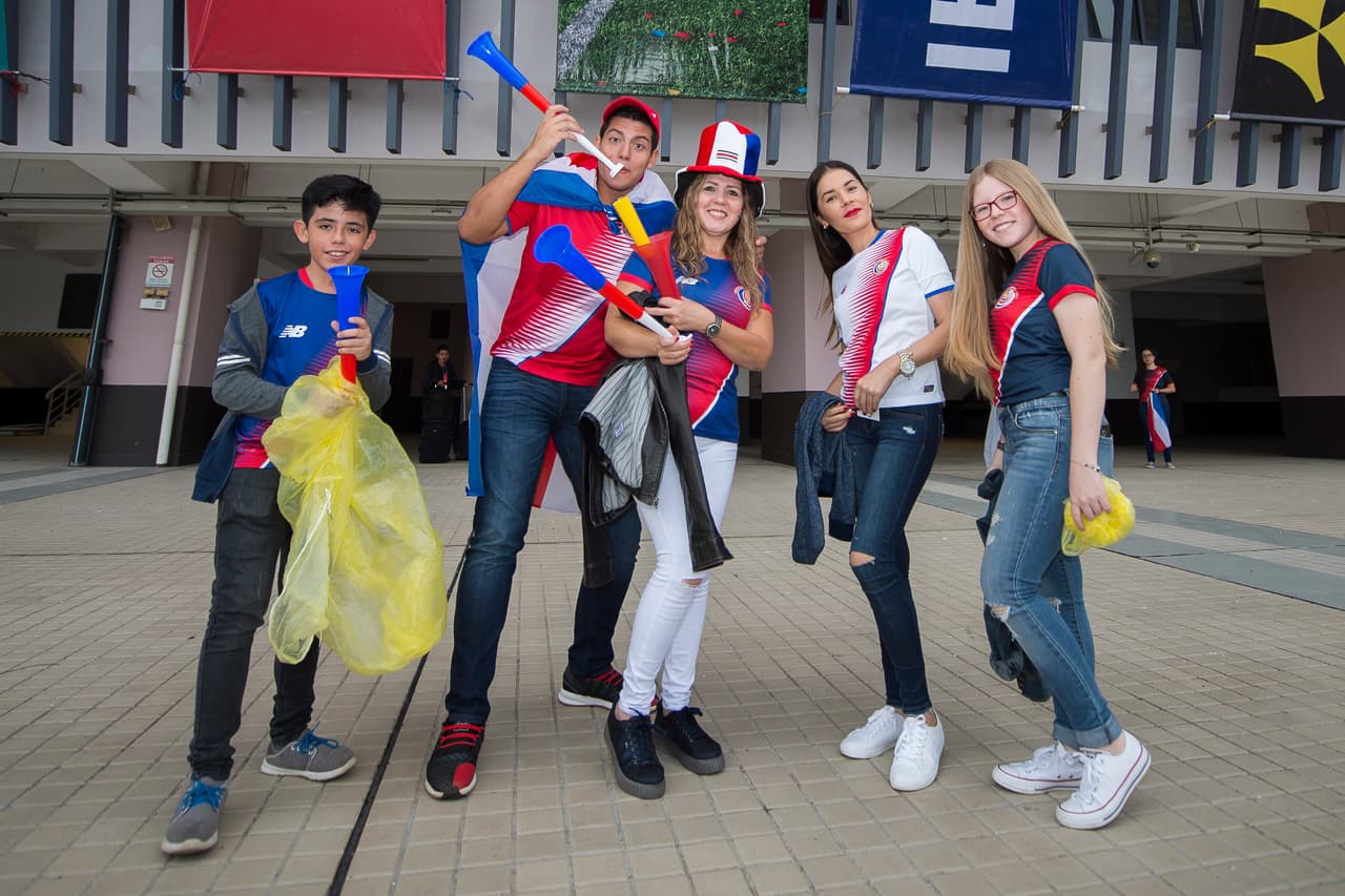 Un momento ideal para que las familias se juntaran para apoyar al seleccionado de Costa Rica.