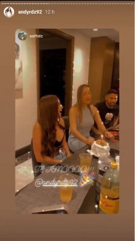 La pareja del 'Gringo' la que compartió historias por medio del festejo por medio de Instagram.