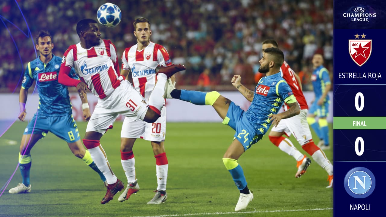 Napoli no pasó del empate sin goles en su visita al Estrella Roja