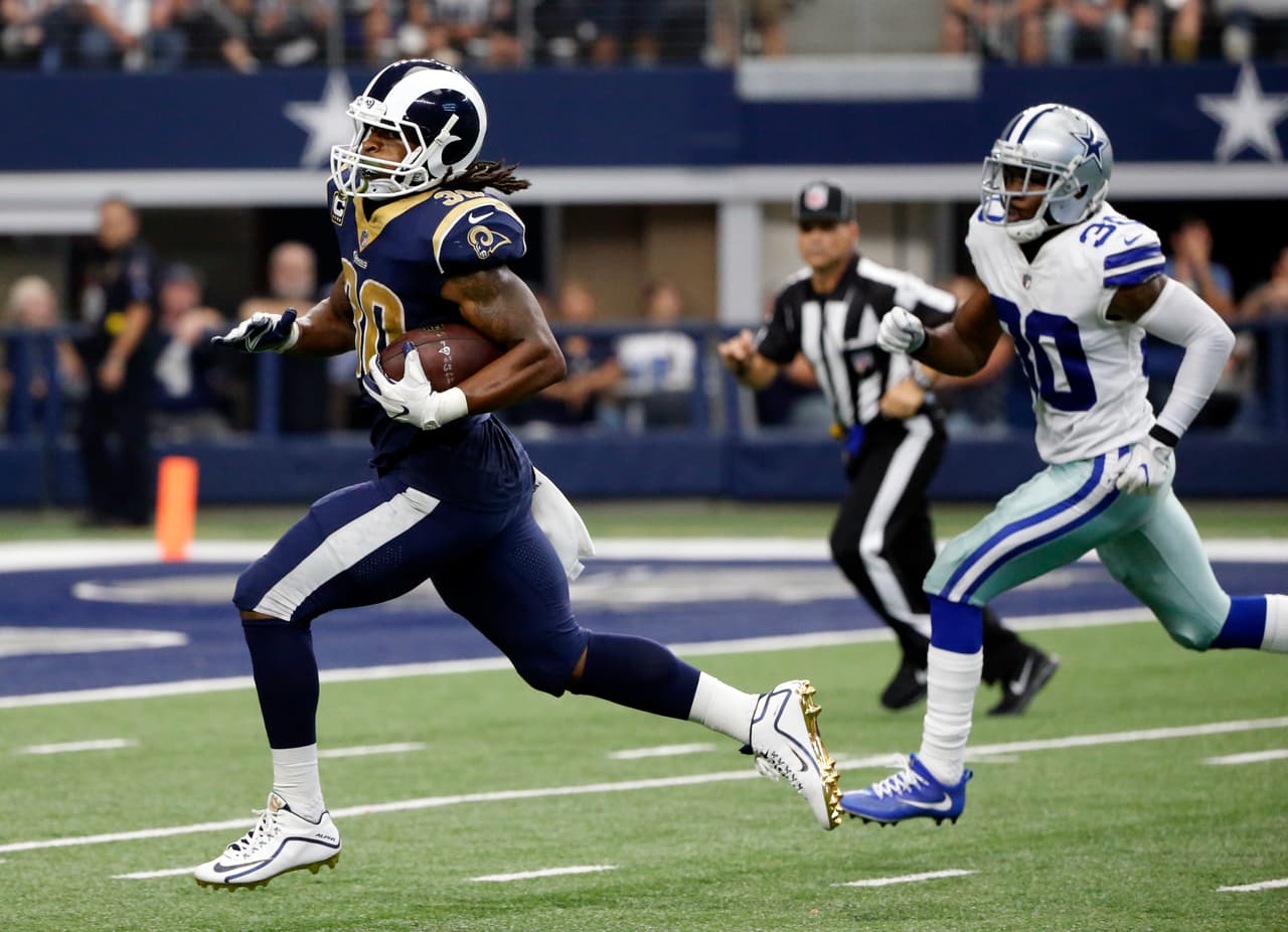 Rams y Gurley siguen sorprendiendo; vencieron 35-30 a los Cowboys a domicilio
