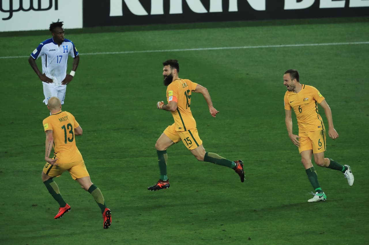 La liberación de tensión ya era mayúscula y los 'Socceroos' se sabían clasificados a Rusia 2018 a falta de tan pocos minutos para el final.