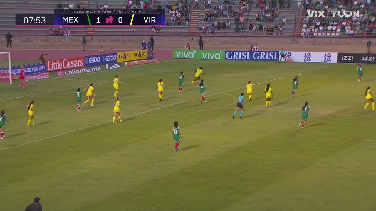 ¡Cabezazo providencial de Charlyn Corral! México 2-0