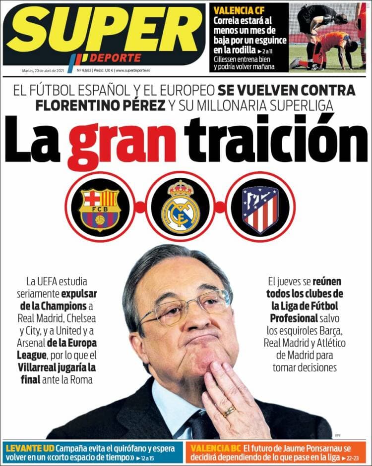 Estos son algunos encabezados de los medios de comunicación.