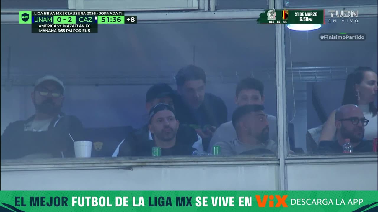 ¡Invitados de lujo! Sergio 'Kun' Agüero y Rafa Márquez están viendo el Pumas vs. Cruz Azul