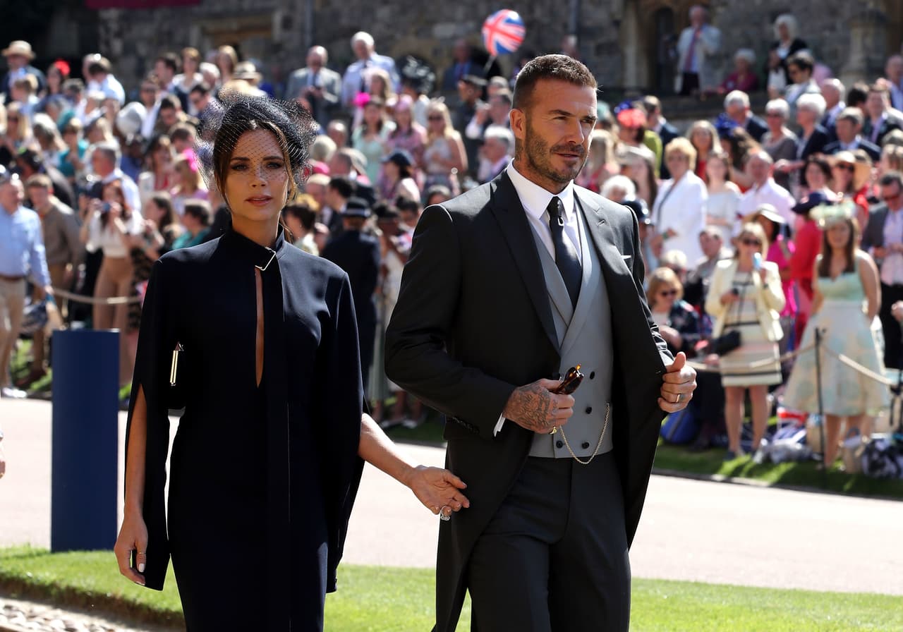 David Beckham y su esposa Victoria fueron dos de las celebridades invitadas al matrimonio.
