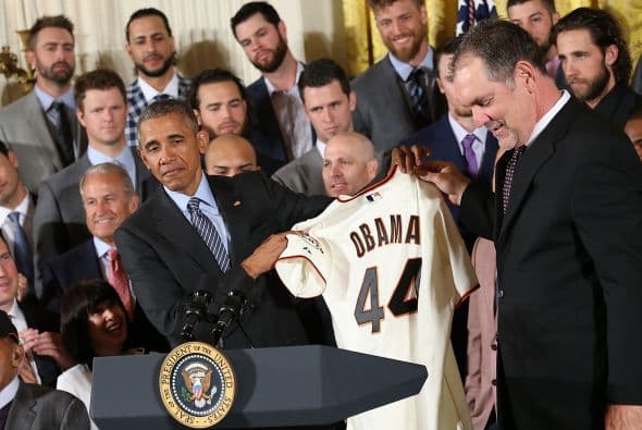 Obama recibió al equipo en la Casa Blanca por tercera vez en cinco años.