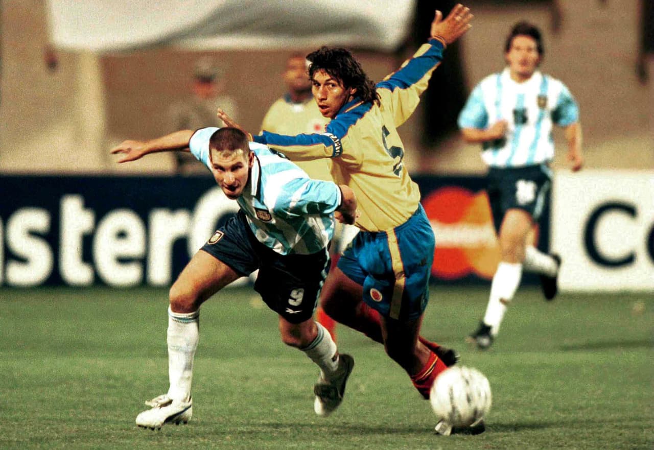 Martín Palermo llegó a este partido con la confianza que le daba haber marcado dos goles en el partido anterior contra Ecuador.