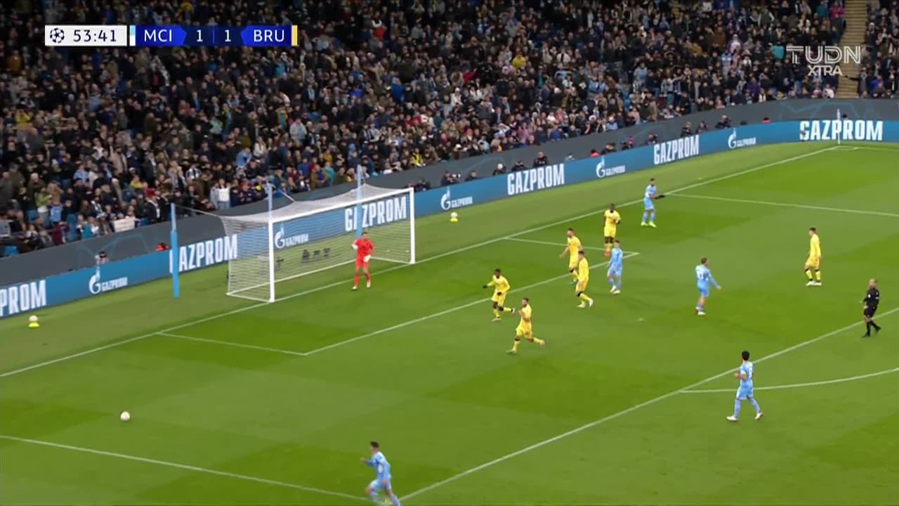 ¡Gol del Manchester City! Mahrez devolvió la ventaja sobre el Brujas