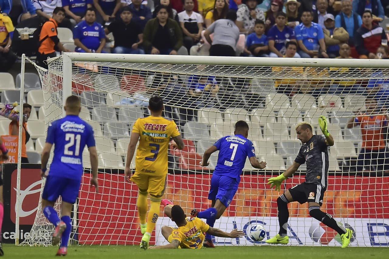 En una jugada a balón parado se generó un recentro y apareció solo sin marca Luis Romo al minuto 8 y con un cabezazo dentro del área puso el 1-0.