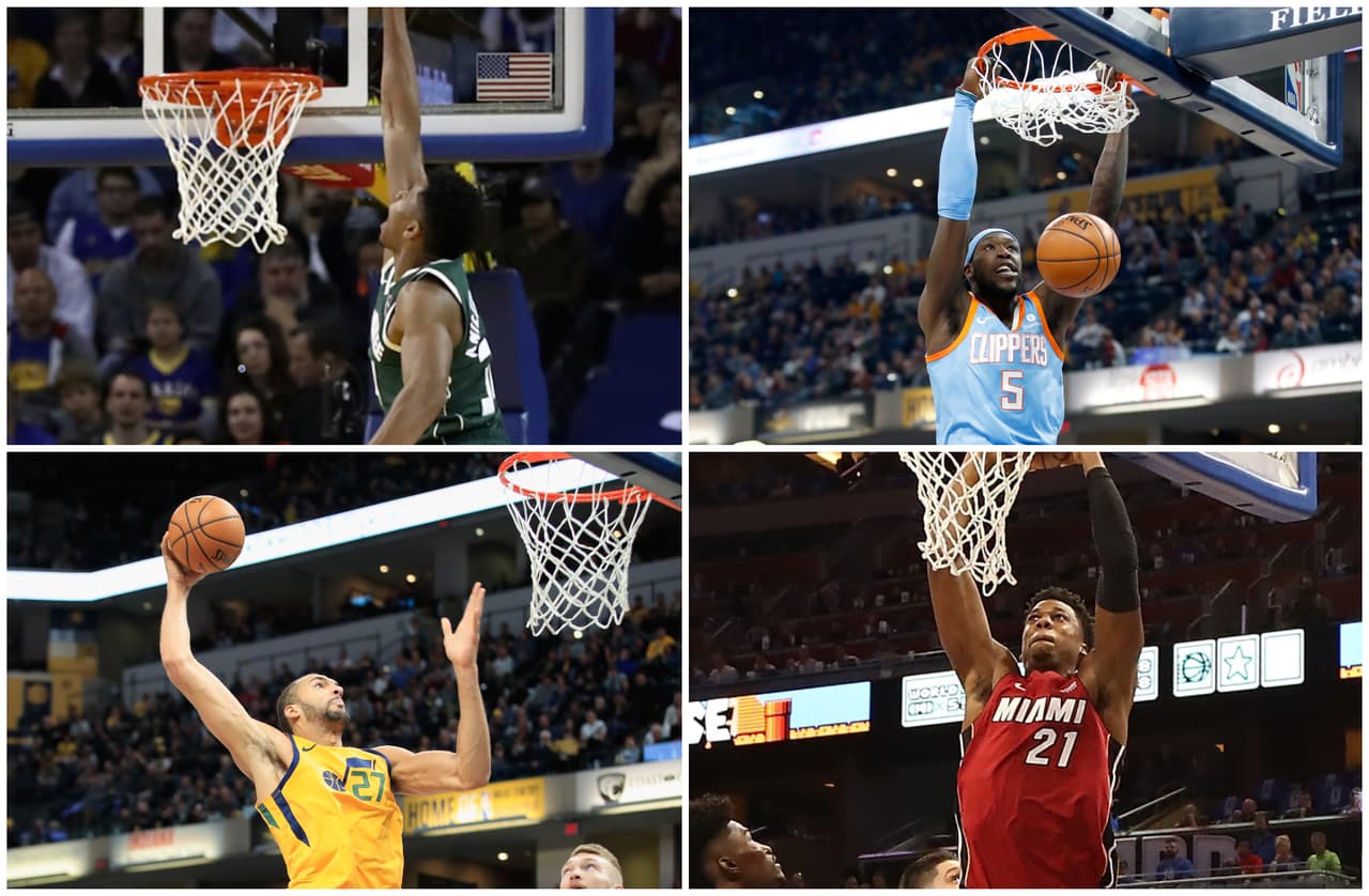 Reyes de las clavadas: los jugadores con más 'dunks' en la temporada de la NBA
