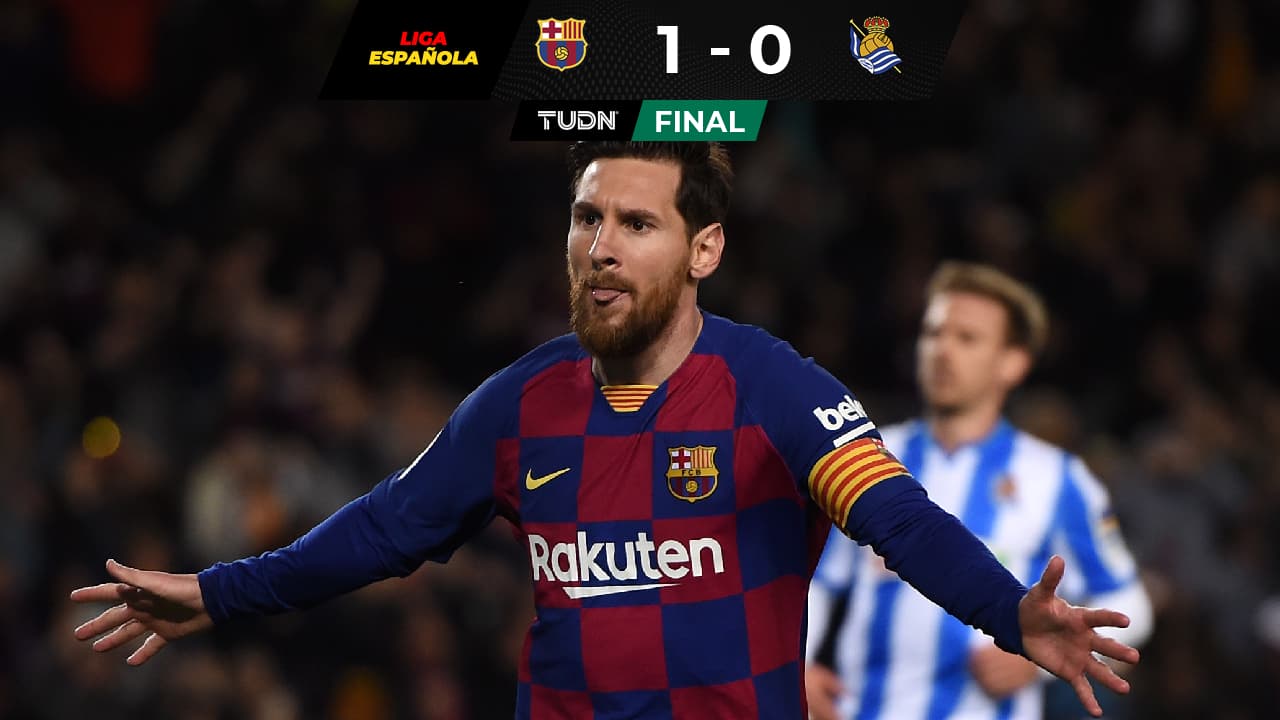 Messi salva a un Barcelona sin sociedad en el Camp Nou