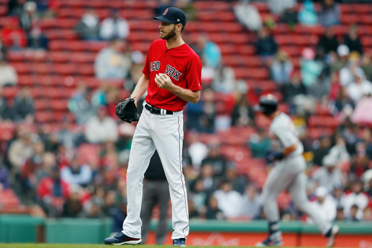 Chris Sale se mantiene sin ganar tras cinco aperturas en 2019, al tolerar dos carreras durante cinco innings del primer encuentro de una doble cartelera, en que los Tigres de Detroit vencieron 7-4 a los Medias Rojas de Boston.