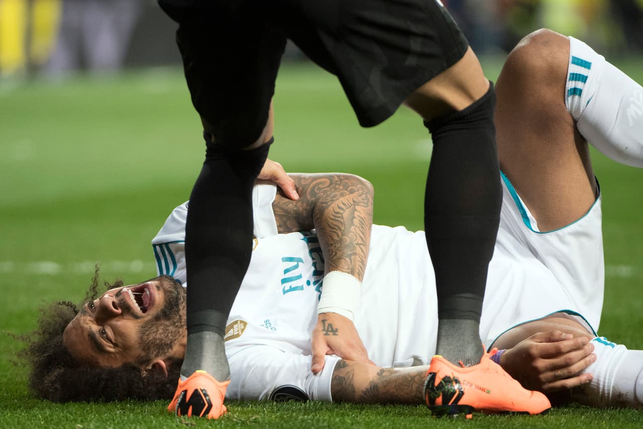 Real Madrid cayó en el letargo y perdió intensidad, algo que se notó en cancha. Lo más llamativo en un momento dado fue una mala caída del brasileño Marcelo.