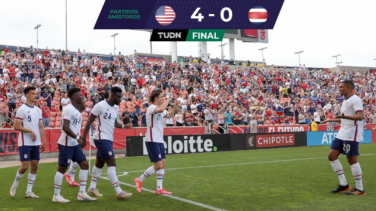 Con suplentes europeos, Estados Unidos golea a Costa Rica