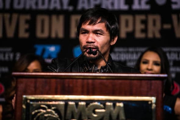 Manny Pacquiao dejó ver que de perder su carrera estaría en el final (Foto: Joel Colón)