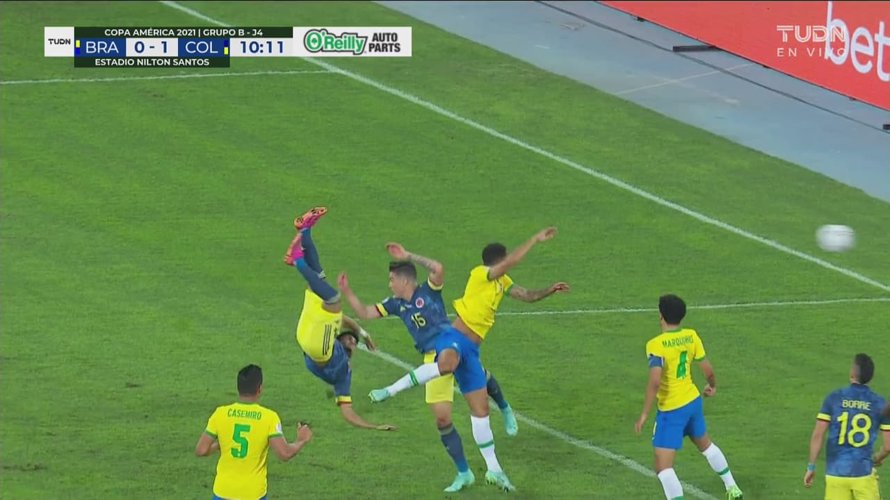 ¡Golazo de chilena! Joya de Luis Díaz pone a ganar a Colombia sobre Brasil