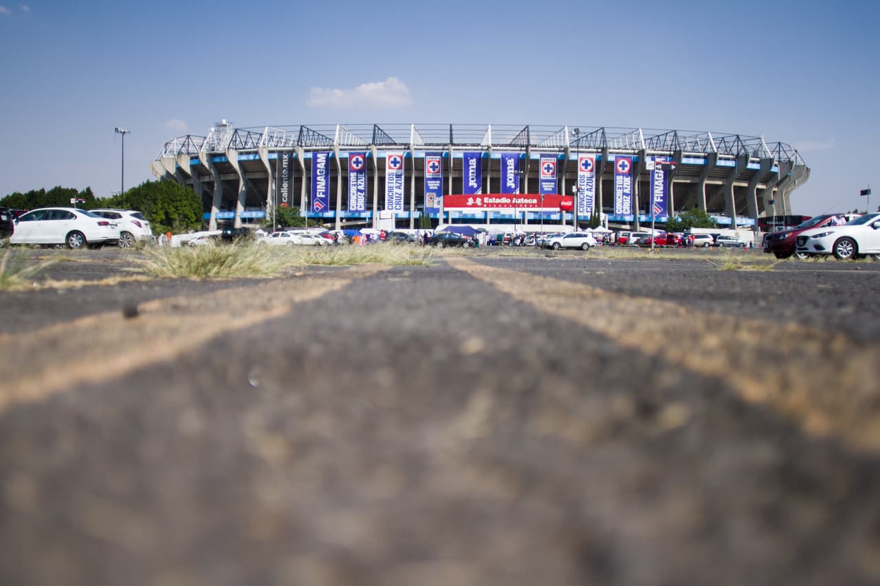 El Estadio Azteca, escenario del encuentro de Cruz Azul y Necaxa por la Jornada 9 del Clausura 2019 de la 
<a href="https://www.univision.com/deportes/futbol/liga-mx/*">Liga MX</a>.