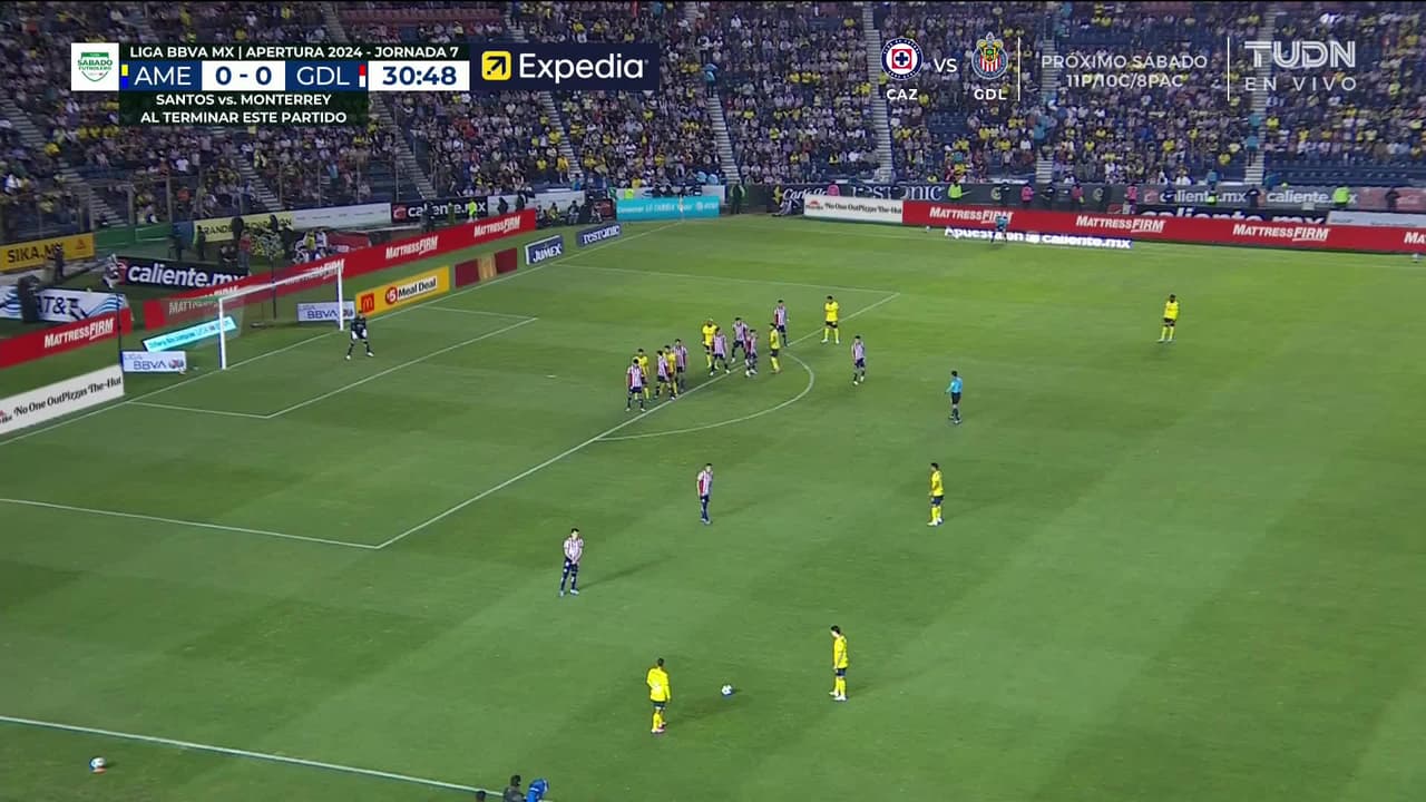 ¡GOL!  anota para América. Ramón Juárez
