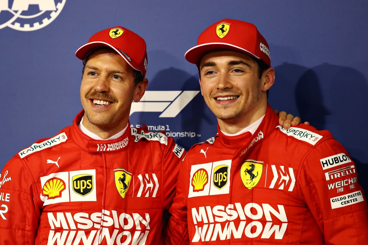 Charles Leclerc y Sebastian Vettel.