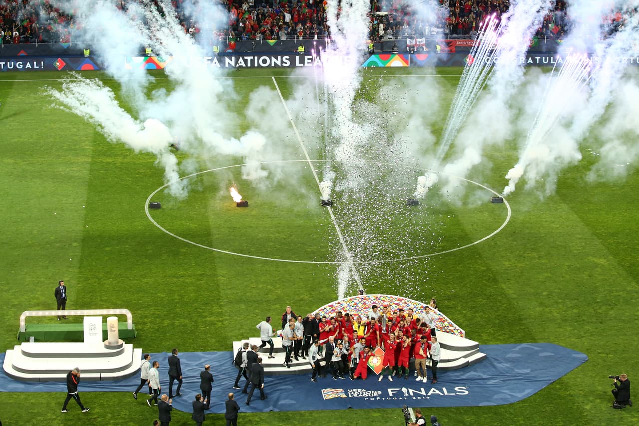 Así celebró la Selección de Portugal con Cristiano Ronaldo por el título de la UEFA Nations League.