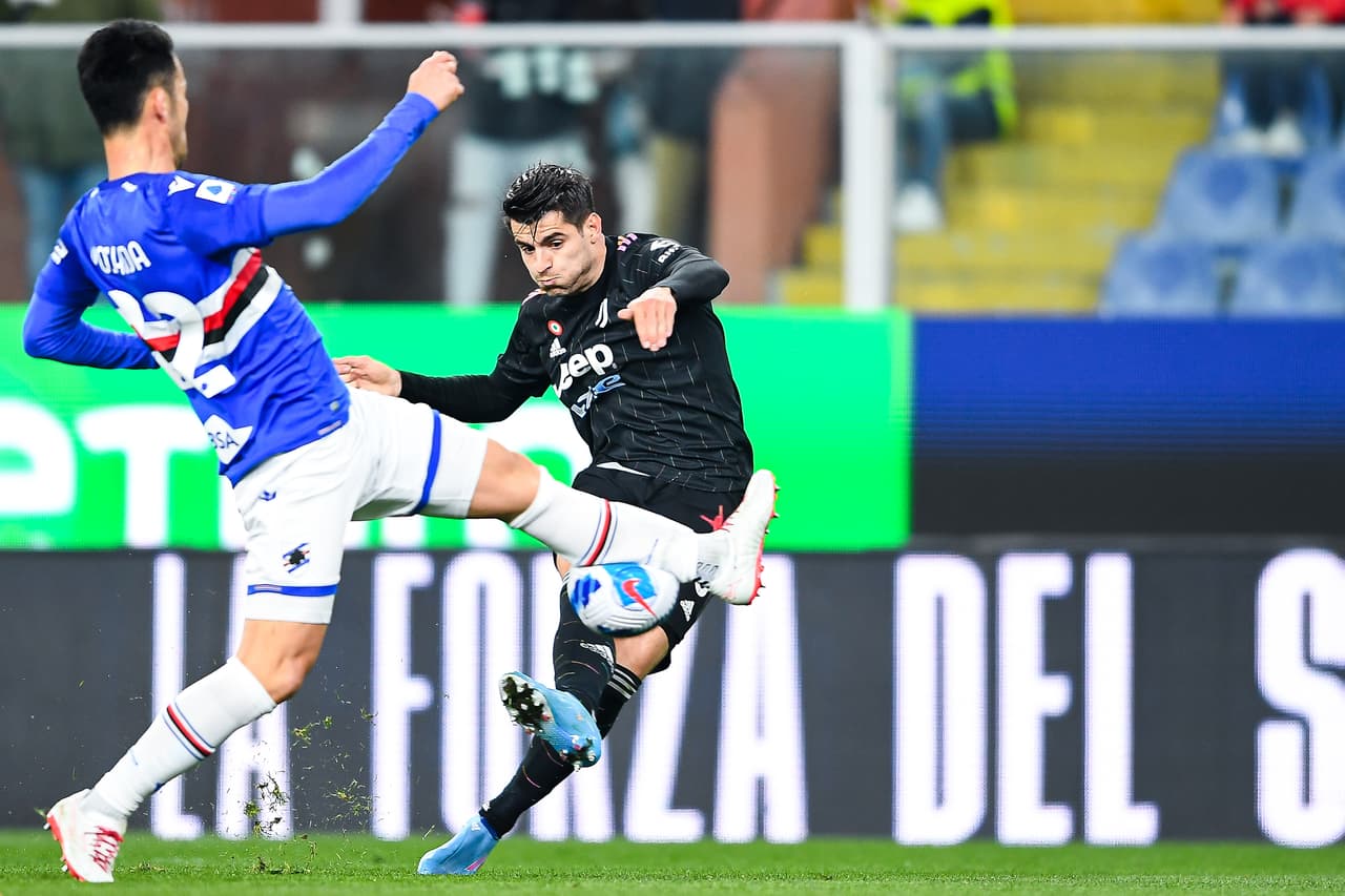 Álvaro Morata marcó un doblete en la victoria por 3-1 de la Juventus sobre la Sampdoria, que mete presión a los punteros de la Serie A.