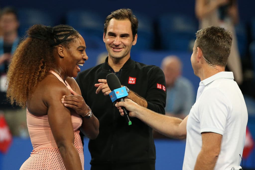 Roger Federer venció a Serena Williams en su esperado partido en la Copa Hopman