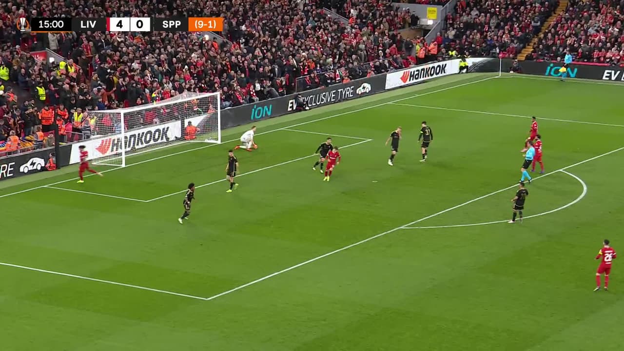 ¡TIRO ATAJADO! disparo por Mohamed Salah.