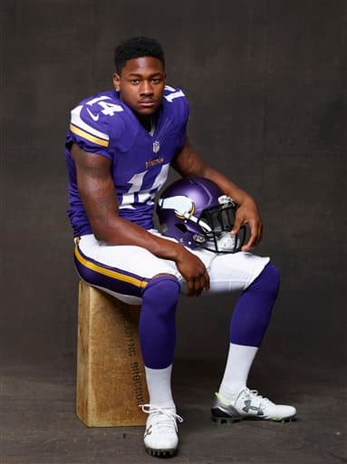 Checa las mejores tomas del shooting del WR novato de los Minnesota Vikings, Stefon Diggs (AP-NFL).