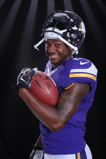 Checa las mejores tomas del shooting del WR novato de los Minnesota Vikings, Stefon Diggs (AP-NFL).