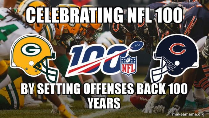 Los mejores memes del arranque de la temporada número 100 en la NFL. Trubisky, de pobre actuación, protganiza la gran mayoría.