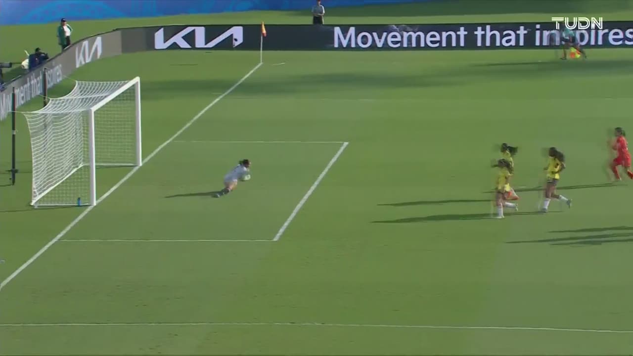 ¡Quería sorprender! Yuexin Huo se perfiló a portería para buscar el gol