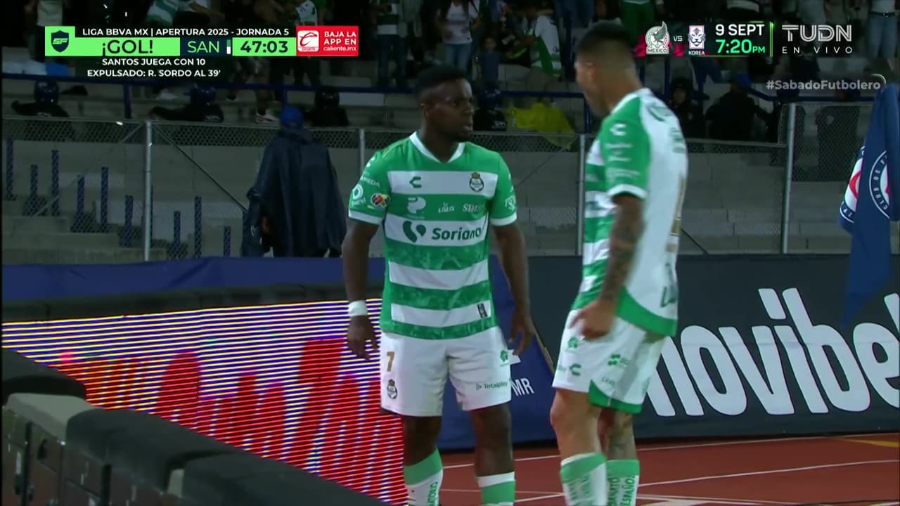 ¡Regalito de Willer Ditta y Cristian Dájome marca el gol del empate para Santos!