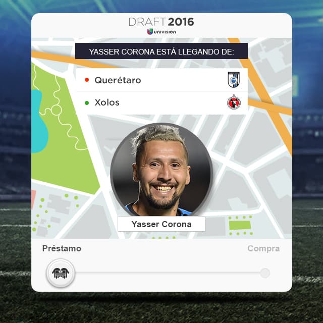 El único seleccionado que fue transferido en el DRAFT fue Corona
