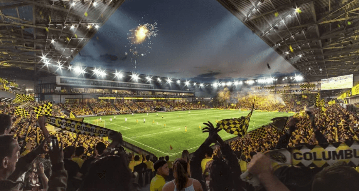 Las nuevas imágenes muestran una vista más detallada del techo que envuelve el estadio y una especial entrada para el Nordecke.