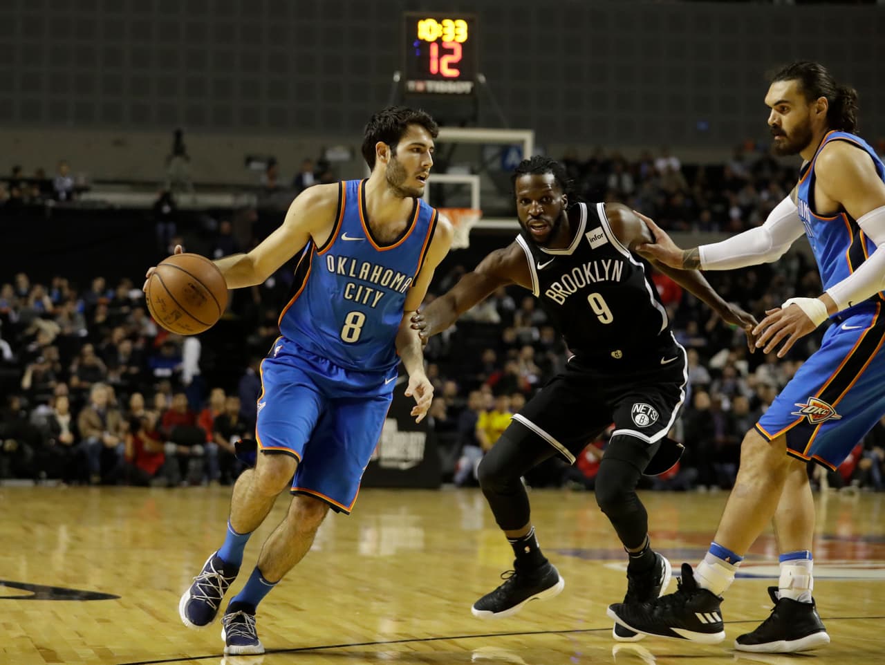 Te traemos las mejores imágenes del primer partido en México entre los Nets y el Thunder.