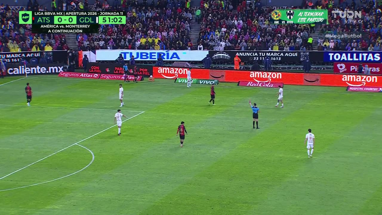 ¡GOL!  anota para Atlas. Kevin Zenón