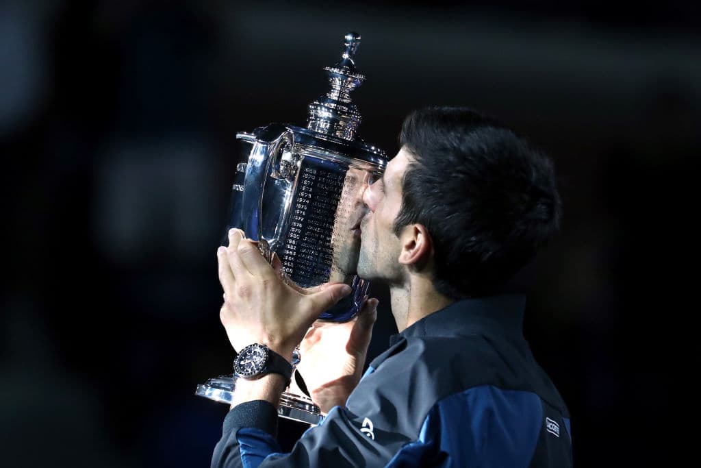 Así fue la celebración de un emocionado y efusivo serbio Novak Djokovic como campeón del US Open.