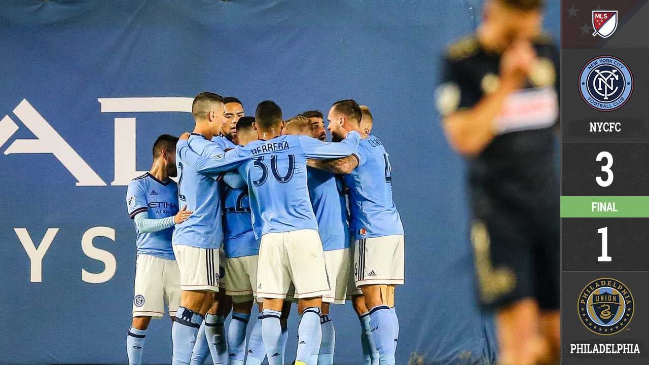 David Villa y NYCFC aprueban su primera prueba de playoffs al despachar a Philadelphia