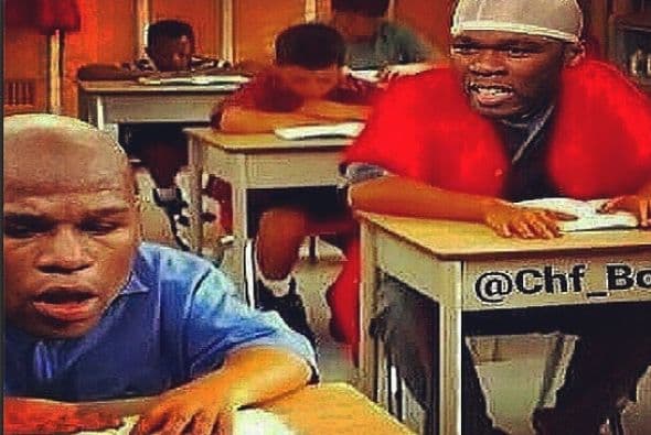 50 Cent continúa sobre Floyd Mayweather Jr. El rapero subió varias fotos a su cuenta de instagram donde se burla del boxeador y le mandó un mensaje: 'Voy a estar en Las Vegas por si quieres pelear' (Foto: Instagram)