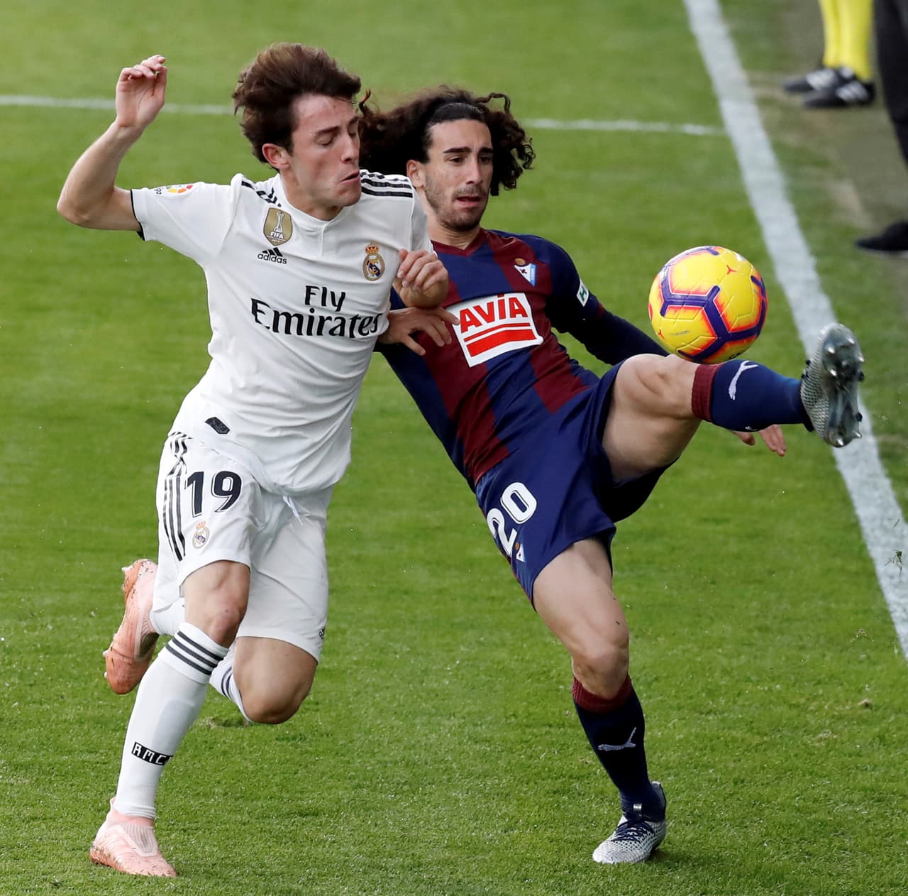 Pero del otro lado Cucurella, Sergi Enrich, Kike, Fabián Orellana y compañía estaban inspirados. Álvaro Odriozola los sufría.
