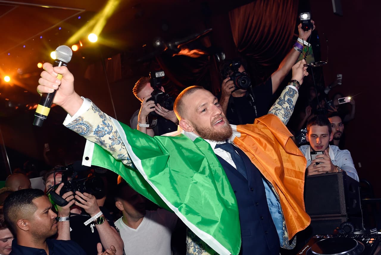 LAS VEGAS, NV - AUGUST 27: Conor McGregor attends his after fight party and his Wynn Nightlife residency debut at the Encore Beach Club at Night at Wynn Las Vegas on August 27, 2017 in Las Vegas, Nevada. (Photo by David Becker/Getty Images for Wynn Nightlife)