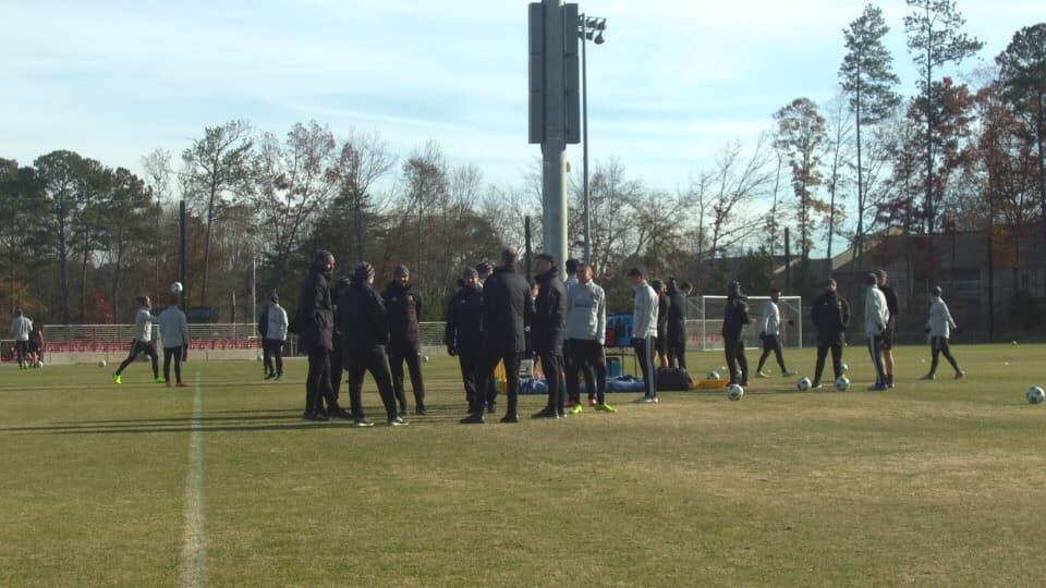El cuadro de ‘las cinco franjas’ preparándose para la batalla final del año.