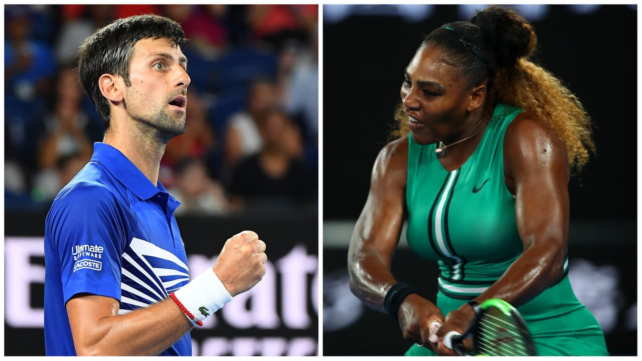 Djokovic y Serena siguen vivos y buscando récords en el Abierto de Australia