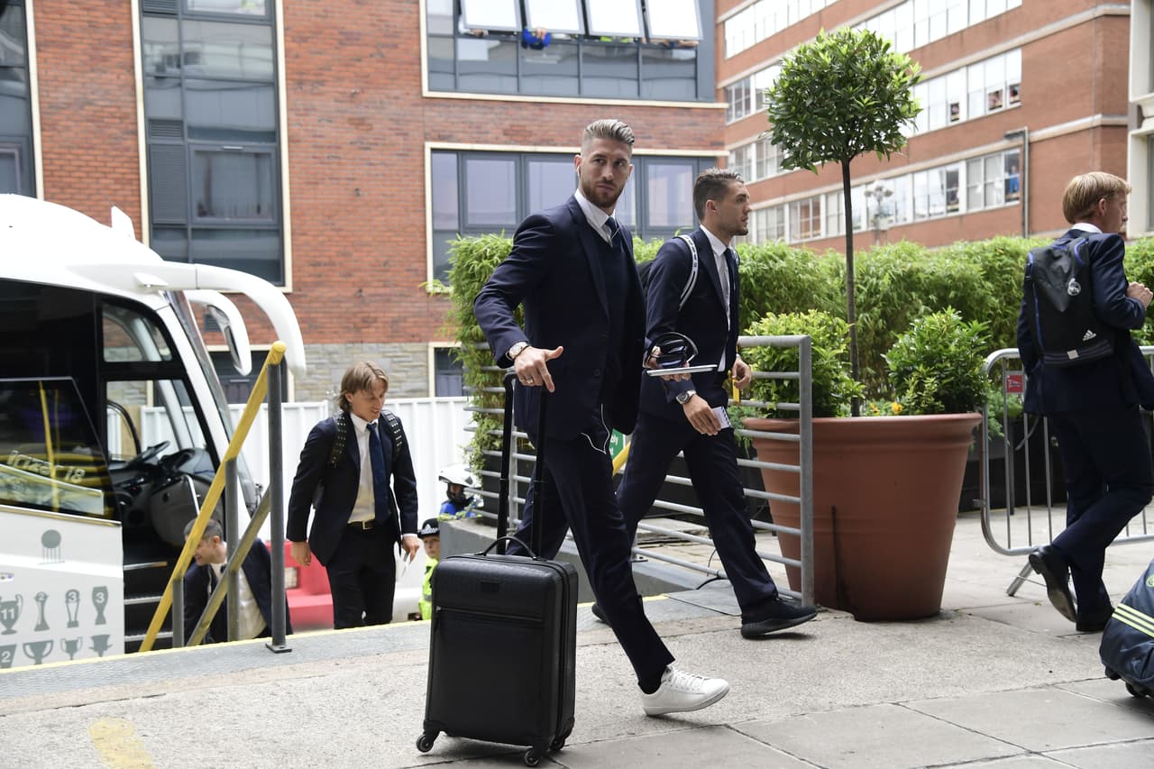 El capitán y héroe del Madrid, Sergio Ramos, también ya está en el hotel de concentración junto a Luka Modric y Mateo Kovacic.