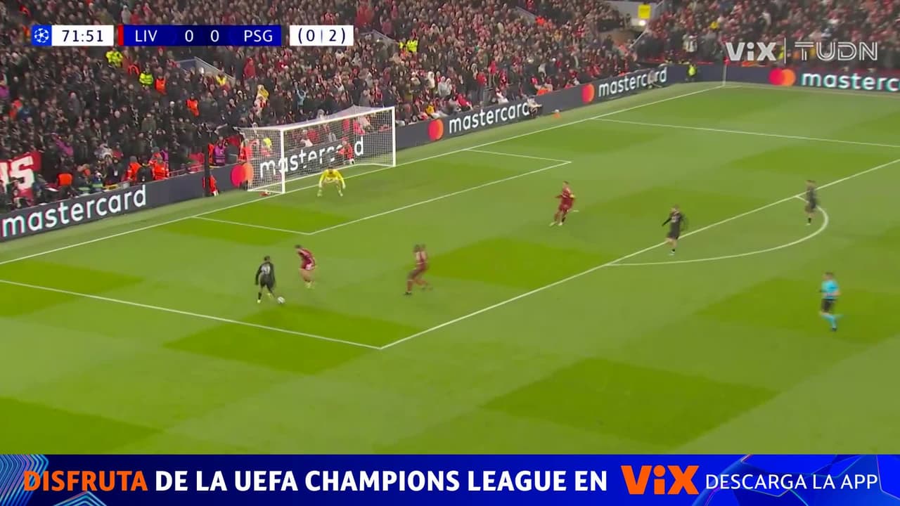 ¡Goooool del PSG! Dembélé mete un bombazo y parece que está terminando con la esperanza del Liverpool!